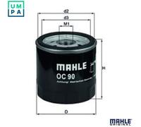 MAHLE OC 90 OF Oil filter