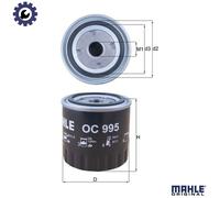 Oil Filter OC995 Mahle 1520800Q0N 1520800Q0M 8200552603 1651000KA1 8200893554