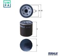 OC 996 Oil Filter Fits Chevrolet Spark Aveo / Kalos Hatchback Saloon Gmc Mahle