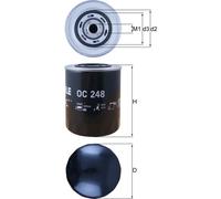 Genuine MAHLE Replacement Screw-on Engine Oil Filter OC 248 OC248