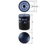 Oil Filter OC478 Mahle 90915YZZD4 9091503005 9091520002 9091520004 90915YZZB7