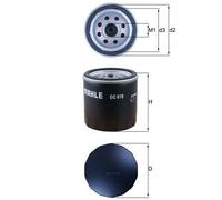 Oil Filter OC978 Mahle 6071840225 A6071840225 1520800Q1D 1520800Q1J 152080021R