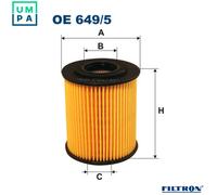 Filtron Oil Filter OE 649/5 - Fits BMW 3(E46),5(E39),7(E38),X5(E53), Land Rover, Opel, Alpina