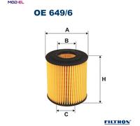 OIL FILTER OE 649/6 FOR BMW 1/E8/3/E9/E87/Convertible/E88/X/SUV/E84/SAV/E82/5