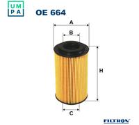Filtron Oil Filter OE 664 - Fits Porsche 911 (996/997) Targa, Cayman, Boxster, Cayenne