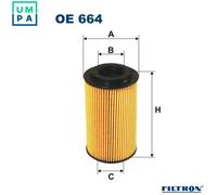 Filtron Oil Filter OE 664 - Fits Porsche 911 (996/997) Targa, Cayman, Boxster, Cayenne