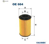 Filtron Oil Filter OE 664 - Fits Porsche 911 (996/997) Targa, Cayman, Boxster, Cayenne