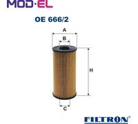 FILTRON OE 666/2 Oil filter