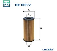FILTRON OE 666/2 Oil filter