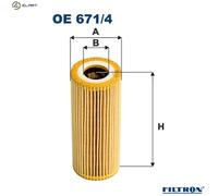 Oil filter FILTRON OE 671/4 for AUDI A5 (8T3) 3.0 2011-2017