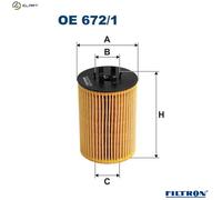 OIL FILTER OE 672/1 FOR MORGAN AEROMAX ALPINA BMW 5/E60/SAV/E3/E61/E66/E67 X5