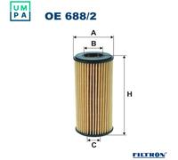 OIL FILTER OE 688/2 FOR SKODA OCTAVIA/III/Combi VW SEAT AUDI TT A1 A3/S3 A5/S5