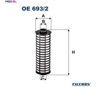 OIL FILTER OE 693/2 FOR IVECO ASTRA HD/7-C/8 F3BE0681C 12.9L F3BE0681E 12.9L