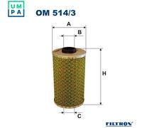 OIL FILTER OM 514/3 FOR MAN D 0224 MF 3.8L 4cyl GD 0826 GF03 6.9L 6cyl G