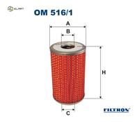 OIL FILTER OM 516/1 FOR FENDT DAF D 208-3 2.2L 3cyl FarmerD 208-4 3.0L 4cyl 3.9L