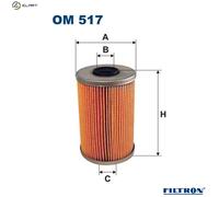 OIL FILTER OM 517 FOR BMW M30B35 3.4L M30B35 3.5L 6cyl 6 E24