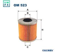 Filtron Oil Filter OM 523 - High Quality - Fits BMW 3 (E30, E36), 5 (E34), Bertone