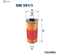 OIL FILTER OM 591/1 FOR MERCEDES-BENZ CL-CLASS 124 SL E-CLASS/Break/T-Model 6.0L