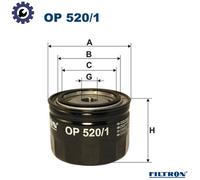 OIL FILTER OP 520/1 FOR RENAULT 11/Hatchback/Van ENCORE 12 TRAFIC/Bus/Rodeo 8