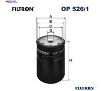 Filtron Oil Filter OP 526/1 - Fits Audi, Jaguar, Land Rover, SEAT, VW