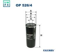 Filtron Oil Filter OP 526/4 - Fits Audi V8, A6 C4/Avant, A6 C5 - 077115561