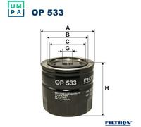 Filtron Oil Filter OP 533 - Fits Ford, Saab, MG, Seat, Morris, Allis-Chalmers