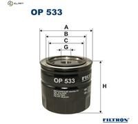 Filtron Oil Filter OP 533 - Fits Ford, Saab, MG, Seat, Morris, Allis-Chalmers
