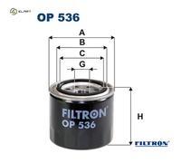 Oil filter FILTRON OP 536 for AIXAM CROSSOVER 0.5 2012-2016