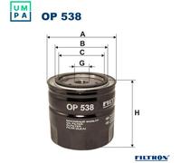 Oil filter Spin-on Filter OP 538 FILTRON for VOLVO 460 440 S40 I V40 Estate