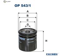 OIL FILTER OP 543/1 FOR FORD AUSTRALIA TRANSIT/Van/Platform/Chassis/Bus 2.4L