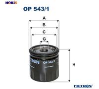 OIL FILTER OP 543/1 FOR FORD AUSTRALIA TRANSIT/Van/Platform/Chassis/Bus 2.4L