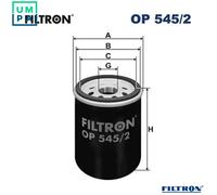 Fits FILTRON OP 545/2 OIL FILTER.PUNTO 1.2I 16V 98- UK Stock
