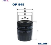OIL FILTER OP 545 FOR FIAT 176B1.000/B4.000 1.2L 4cyl PUNTO