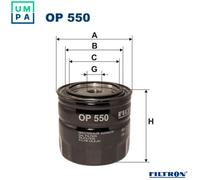 Fits FILTRON OP 550 OIL FILTER.DEMAG KRANE V 42S (TRUCK.) UK Stock