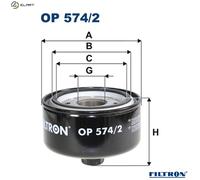 OIL FILTER OP 574/2 FOR VW AGK/ATA/BCQ/AUH 2.8L 4cyl LT Mk II Van