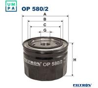 Fits FILTRON OP 580/2 OIL FILTER.ACCORD 2.0TDI 96- UK Stock