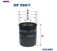 Filtron Oil Filter OP 580/7 - Fits Land Rover Discovery I/II 1400/16V, Austin, MG, Lotus