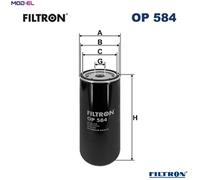 OIL FILTER OP 584 FOR PLAXTON RENAULT TRUCKS ARES MAJOR PR/EMIUM/2 FR1 D/MILUM