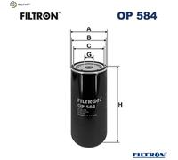 OIL FILTER OP 584 FOR VOLVO D12A340/D12D340/D12C340/D12D380/D12C380 12.1L 6cyl