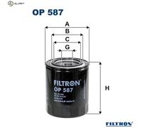 Filtron Oil Filter OP 587 - Fits Hyundai, Kia, Mazda, Mitsubishi, Ford Asia & Oceania