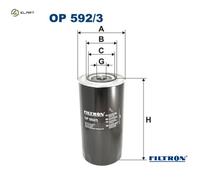 OIL FILTER OP 592/3 FOR NEW HOLLAND FIAT Series/600/300/130 90 1000 IVECO 8.1L