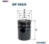 OIL FILTER OP 592/9 FOR PEUGEOT FIAT DUCATO/Platform/Chassis/Van/Bus IVECO