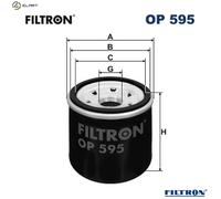 FILTRON Oil filter FORD,RENAULT,HYUNDAI OP 595 PF1237,PF57,X118 Engine oil filter X165,X597,330148296,1954075,1041426,1041427,1704472,1992239,2230294