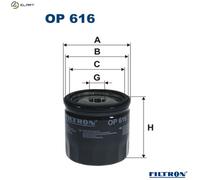 Filtron Oil Filter OP 616 – Spin-on, Fits SEAT, SKODA, VW
