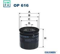 Filtron Oil Filter OP 616 – Spin-on, Fits SEAT, SKODA, VW