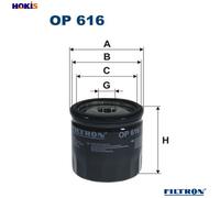 Filtron Oil Filter OP 616 – Spin-on, Fits SEAT, SKODA, VW