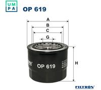 FILTRON OP 619 Oil filter