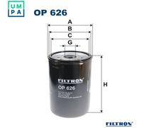Filtron Oil Filter OP 626 (screwed)