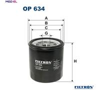 Filtron Oil Filter OP 634 - Fits Isuzu, Opel, Vauxhall (Campo, Bighorn I, Trooper I, Brava Pickup)