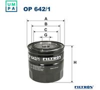 Oil filter Spin-on Filter OP 642/1 FILTRON for RENAULT BRANSON